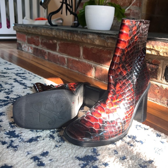 Free People Croc Embossed Bootie - Picture 3 of 5